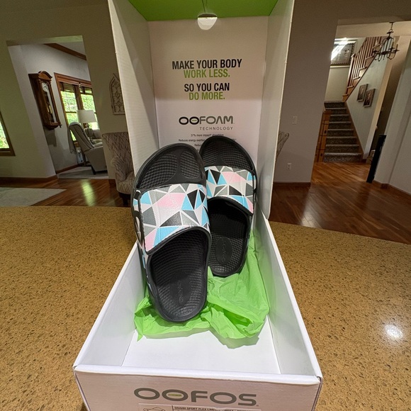 OOFOS M6 W8 EU 39 Sport Flex Limited Sandals Velcro Adjustable Strap with Box - Picture 4 of 12